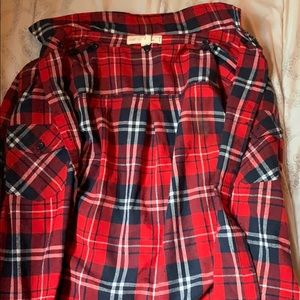 Love Tree red & blue long sleeve shirt-Size S